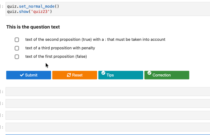 Quiz example