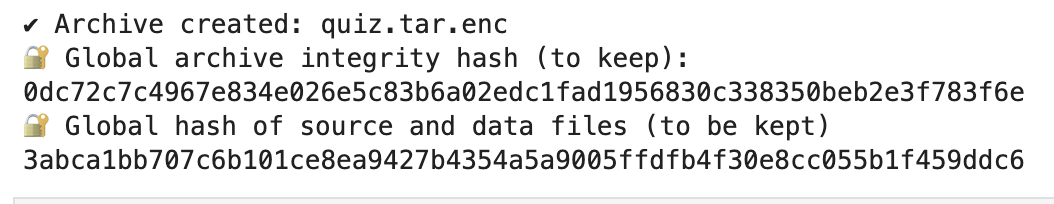 Create secure encrypted tar